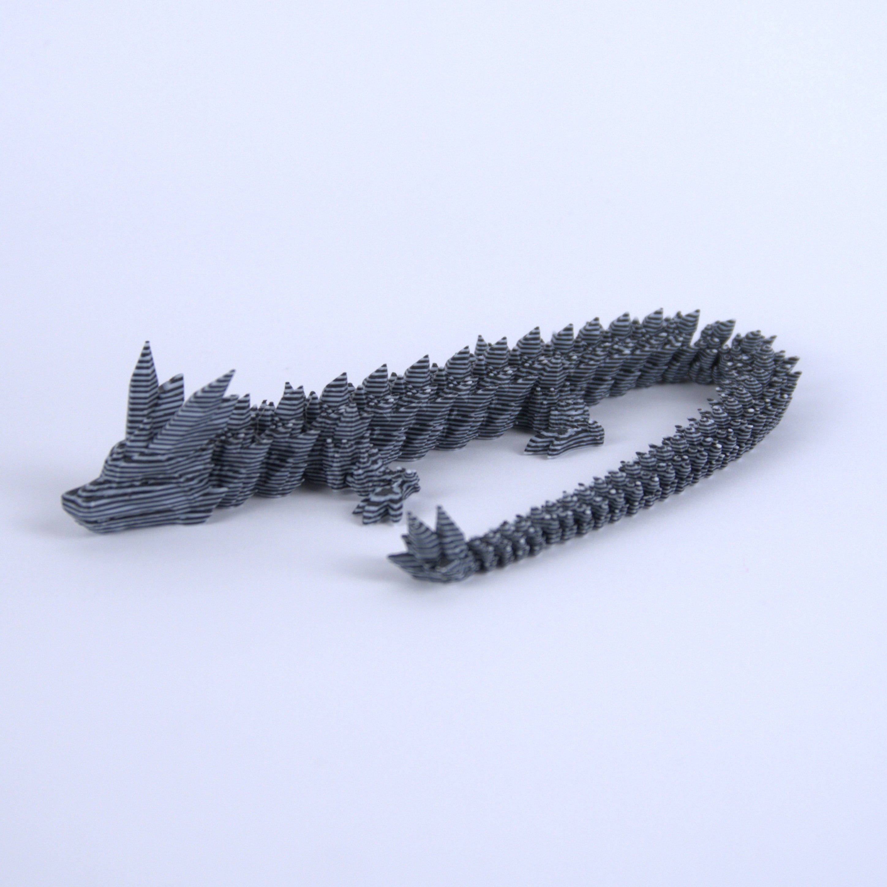 Layered White/Black Crystalized Dragon