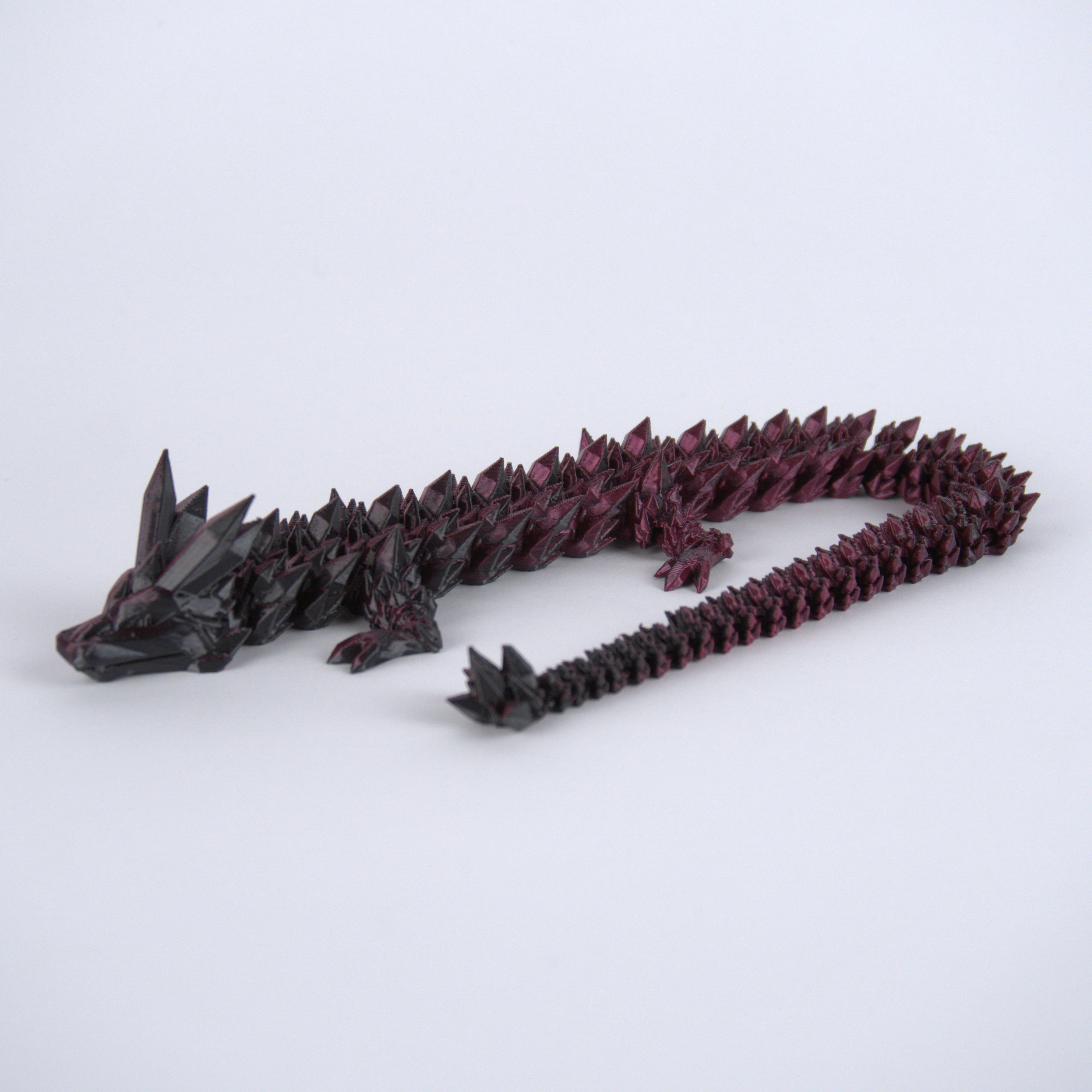 Crystalized Black and Pink Dragon
